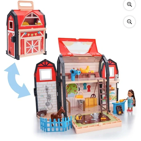 KidKraft Tote-ables'™ Portable Barn Dollhouse - Picture 9 of 15